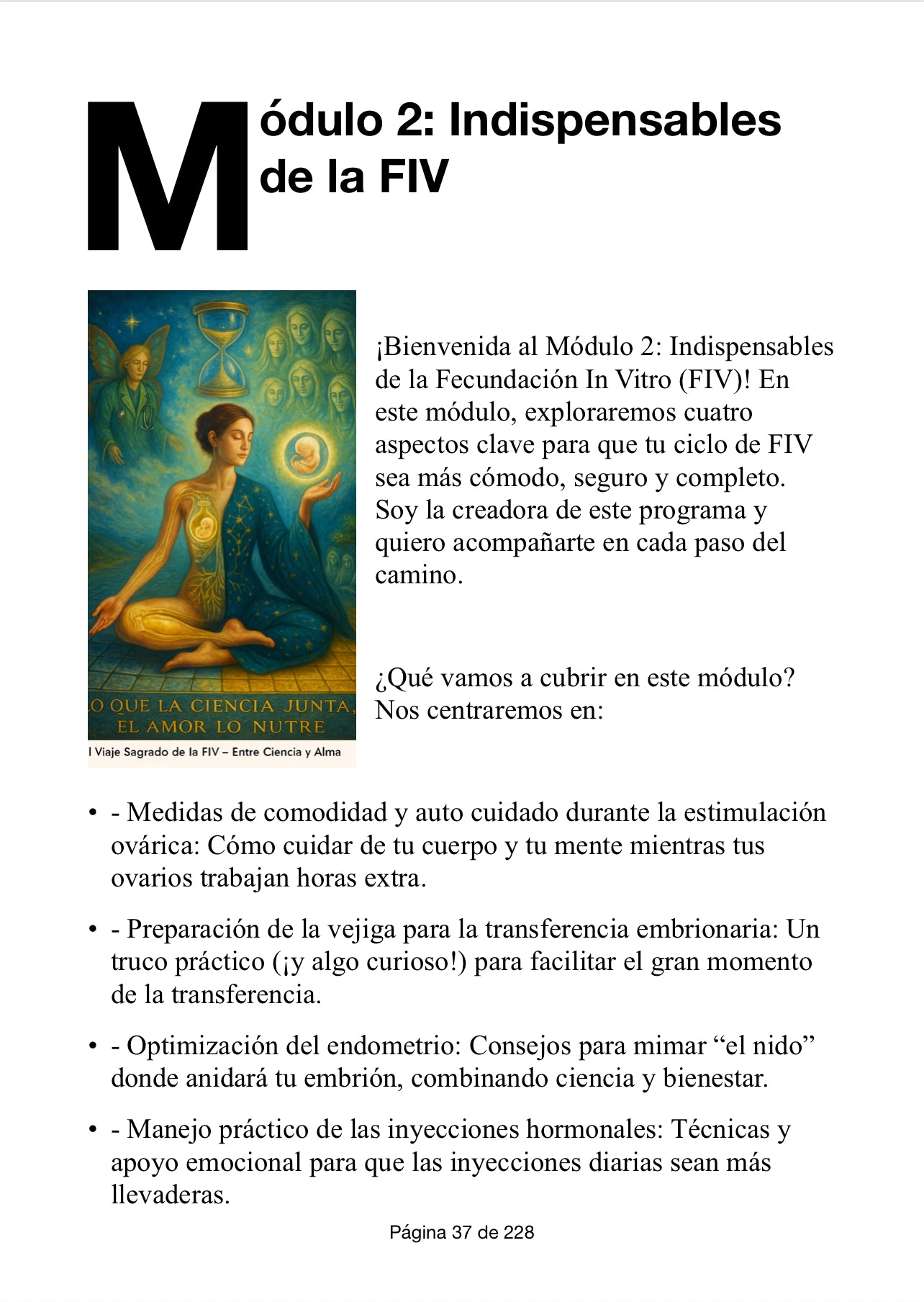 Programa para mejorar la fertilidad durante una FIV.